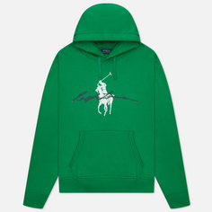 Мужская толстовка Polo Ralph Lauren Big Pony Logo Fleece Hoodie, цвет зелёный