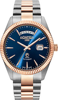Швейцарские наручные мужские часы Roamer 981.662.47.45.90. Коллекция Primeline