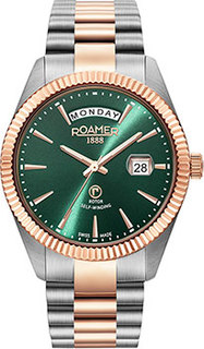 Швейцарские наручные мужские часы Roamer 981.662.47.75.90. Коллекция Primeline