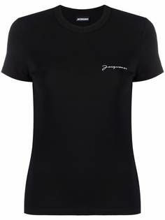 Jacquemus футболка с вышитым логотипом
