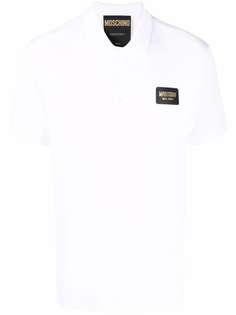 Moschino рубашка поло с нашивкой-логотипом
