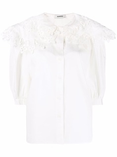 SANDRO блузка с кружевным воротником