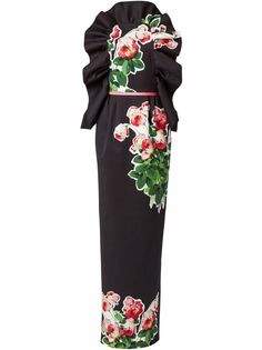 Carolina Herrera платье макси с цветочным принтом