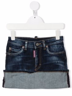 Dsquared2 Kids джинсовая юбка с эффектом потертости