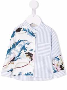 Emilio Pucci Junior рубашка с контрастными вставками