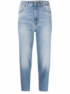 7 For All Mankind укороченные джинсы с завышенной талией