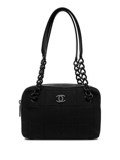 Chanel Pre-Owned сумка-тоут Choco Bar 2001-го года с логотипом CC