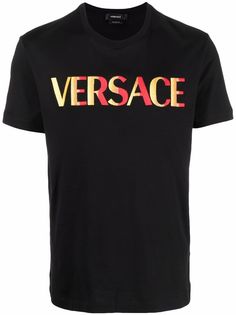 Versace футболка с вышитым логотипом