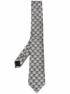 Moschino шелковый галстук с монограммой