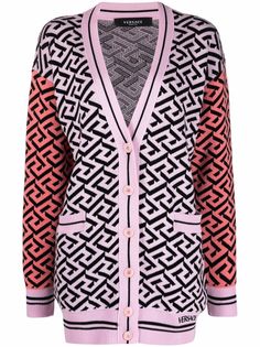 Versace кардиган с узором La Greca