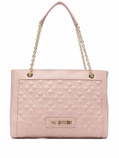 Love Moschino стеганая сумка-тоут с логотипом