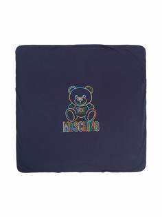 Moschino Kids одеяло с вышитым логотипом