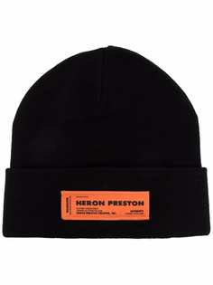 Heron Preston шапка бини с нашивкой-логотипом