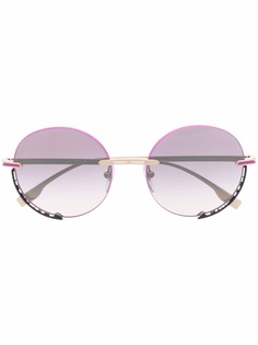 Bvlgari солнцезащитные очки в круглой оправе