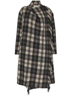 Isabel Marant Étoile клетчатый кардиган Fleming с бахромой
