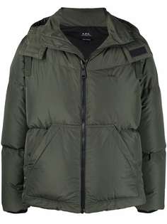 A.P.C. пуховик с капюшоном