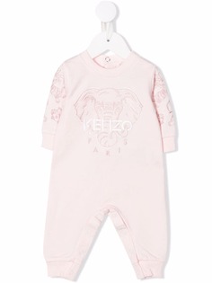 Kenzo Kids ромпер из органического хлопка с вышивкой Elephant