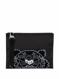 Kenzo клатч с вышивкой Tiger