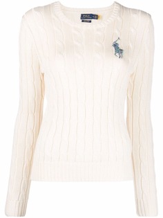 Polo Ralph Lauren джемпер фактурной вязки с вышивкой Polo Pony