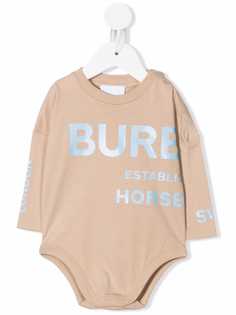 Burberry Kids боди с длинными рукавами и логотипом