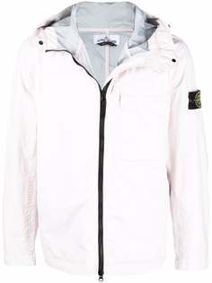 Stone Island куртка с капюшоном и нашивкой-логотипом