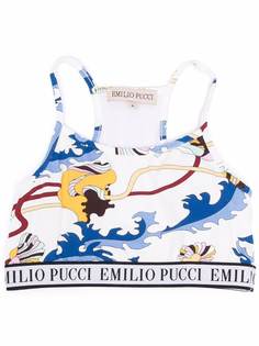 Emilio Pucci Junior лиф бикини с принтом Ranuncoli