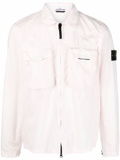 Stone Island куртка на молнии с накладными карманами