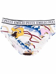 Emilio Pucci Junior плавки бикини с принтом Ranuncoli