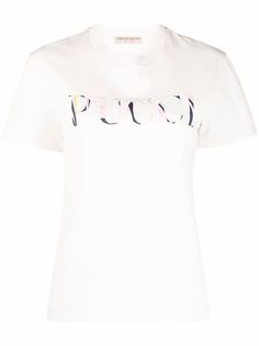 Emilio Pucci футболка с логотипом и принтом Onde