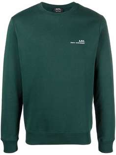A.P.C. толстовка с логотипом и круглым вырезом