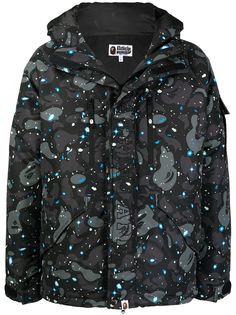 A BATHING APE® куртка с капюшоном и принтом Bape