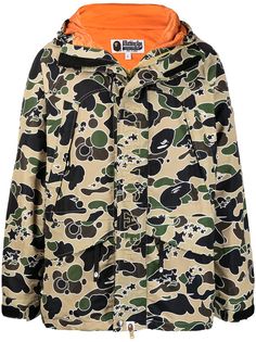 A BATHING APE® куртка с капюшоном и принтом Bape