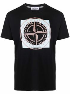 Stone Island футболка с декором Compass