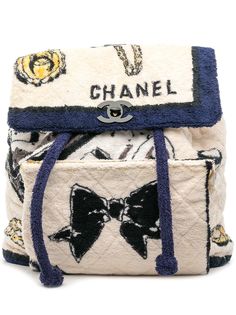 Chanel Pre-Owned стеганый рюкзак 1992-го года с логотипом