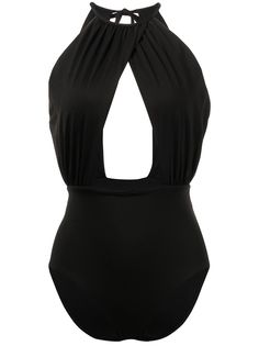 BONDI BORN купальник с драпировкой и вырезом