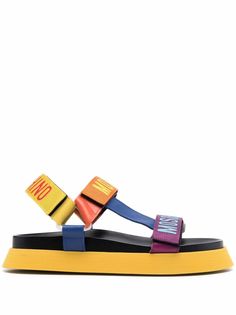 Moschino сандалии с ремешком на пятке и логотипом