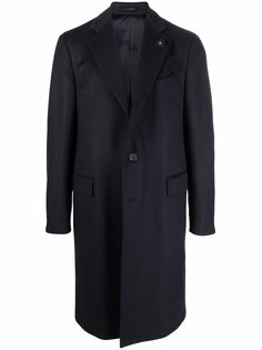 Lardini кашемировое пальто с заостренными лацканами