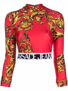 Versace Jeans Couture укороченный топ с принтом Regalia Baroque