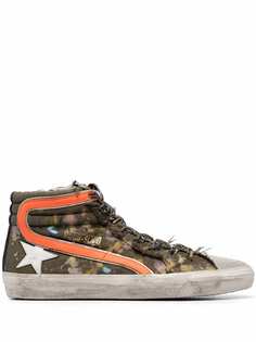 Golden Goose высокие кроссовки Slide с эффектом разбрызганной краски