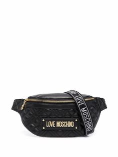 Love Moschino стеганая поясная сумка с логотипом
