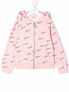 LANVIN Enfant худи на молнии с логотипом