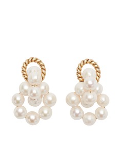 Brinker & Eliza BRNKR CLOUD NINE GLD PERL HOOP DROP PAIR