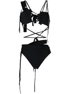 Ottolinger asymmetric lace-up bikini