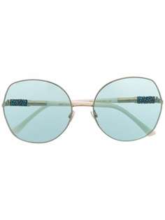 Jimmy Choo Eyewear солнцезащитные очки в массивной оправе