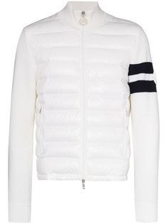 Moncler пуховик с трикотажными рукавами