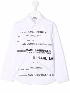 Karl Lagerfeld Kids рубашка с графичным принтом