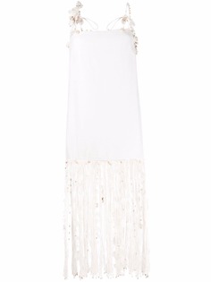 ZIMMERMANN платье Postcard Shell с бахромой