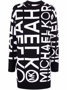 Michael Michael Kors платье вязки интарсия с логотипом