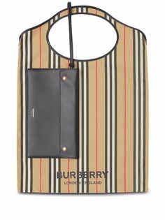 Burberry сумка-тоут Pocket в полоску Icon Stripe