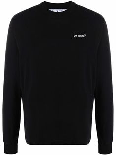Off-White футболка с принтом Caravaggio Arrow и длинными рукавами